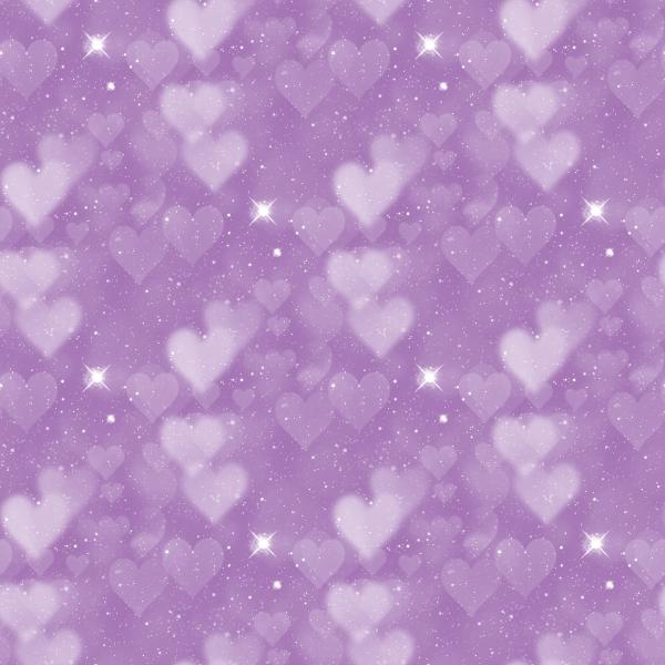 VORBESTELLUNG Allover Bokeh Hearts Bubble- Lila